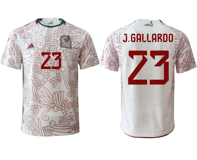 Men 2022 World Cup National Team Mexico away aaa version white #23 Soccer Jerseys->mexico jersey->Soccer Country Jersey